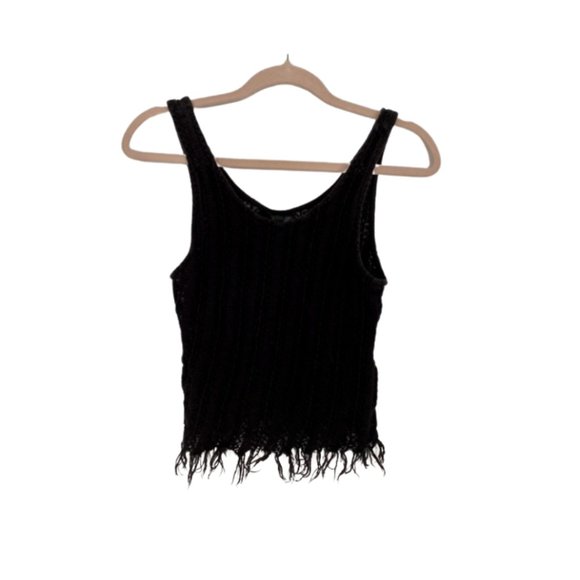 Topshop Tops - TOPSHOP FRAYED HEM TANK TOP